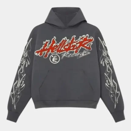 Grey And Red Hellstar Hoodie Order Now