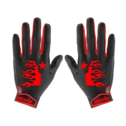 Hellstar Gloves Gripped Football Black/Red