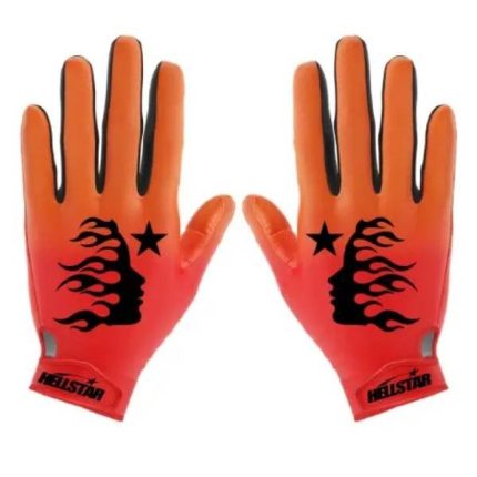 Hellstar Gloves Gripped Football – Orange Shop New