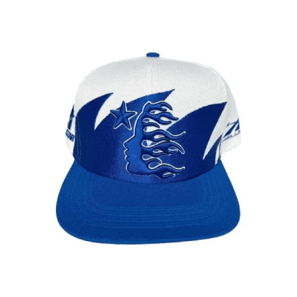 Hellstar Hat Shark Teeth Snapback – White/Blue Shop Now