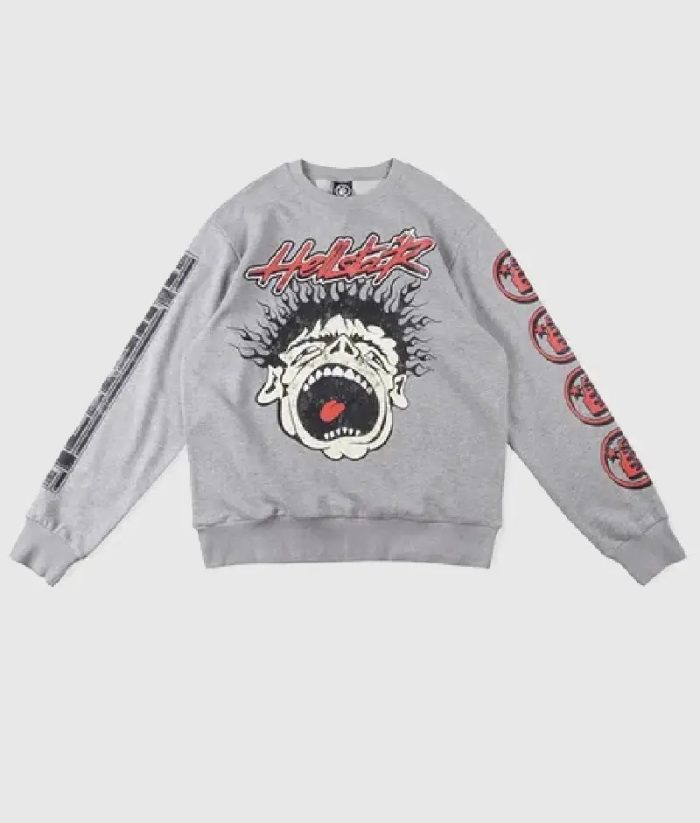 Hellstar Studios Records Sweater Grey Shop Now