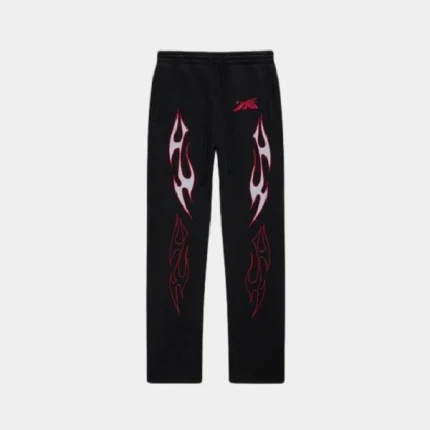 hellstar-studios-flame-flare-sweatpants-red