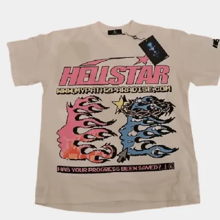 Pink And Blue Hellstar Shirt Shop Now