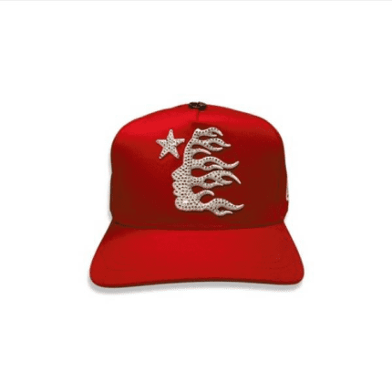 The Snapback Rhinestone Logo Hellstar Hat – Red Shop Now