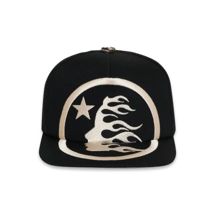 Hellstar Big Logo Trucker Snapback Hat - Black Shop Now