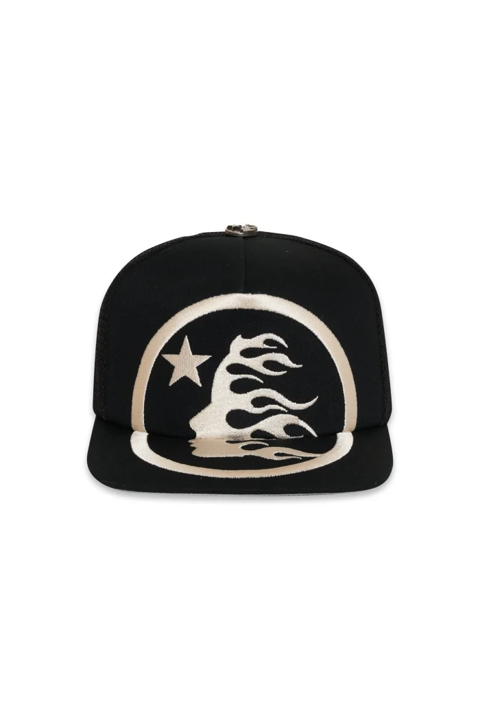 Hellstar Big Logo Trucker Snapback Hat - Black Shop Now