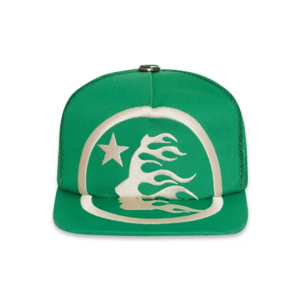 Hellstar Big Logo Trucker Snapback Hat - Green Best Sale