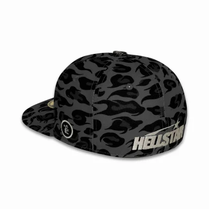 Hellstar Cheetah Print Hat Fitted - Grey