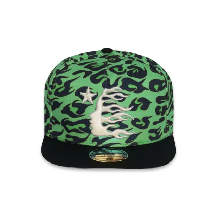 Hellstar Cheetah Print Hat Snapback - Green Shop Now