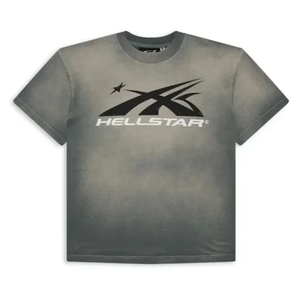 Hellstar Sport Logo Gel Tee Grey Best Sale