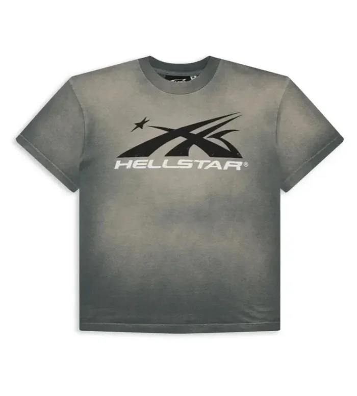 Hellstar Sport Logo Gel Tee Grey Best Sale