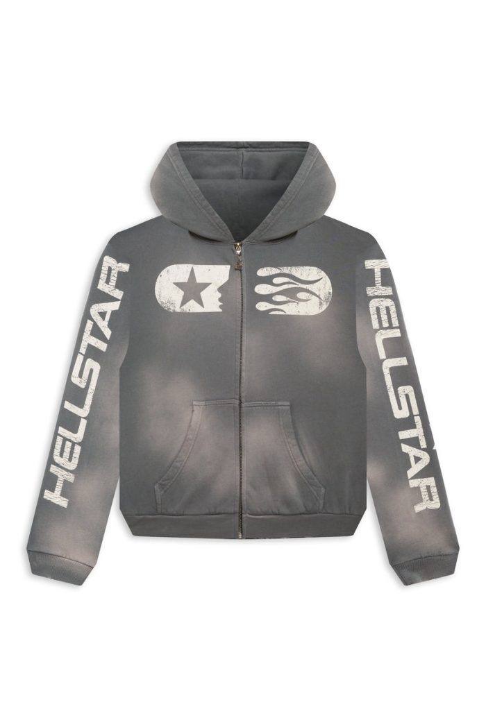 Hellstar Studios Zip Hoodie Black Shop Now