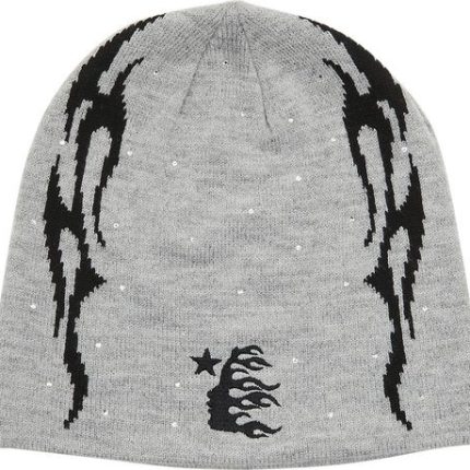 Hellstar Flame Beanie Grey