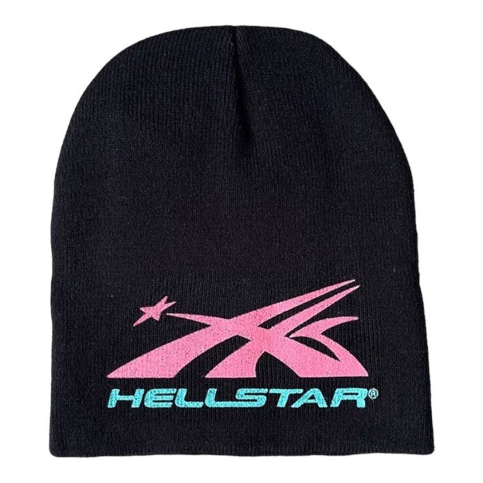 HELLSTAR BEANIE PINK LOGO