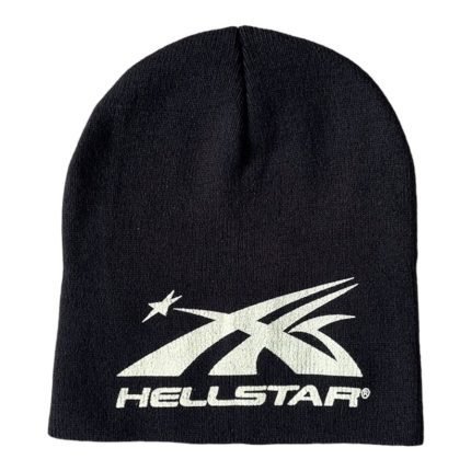 HELLSTAR BEANIE WHITE LOGO